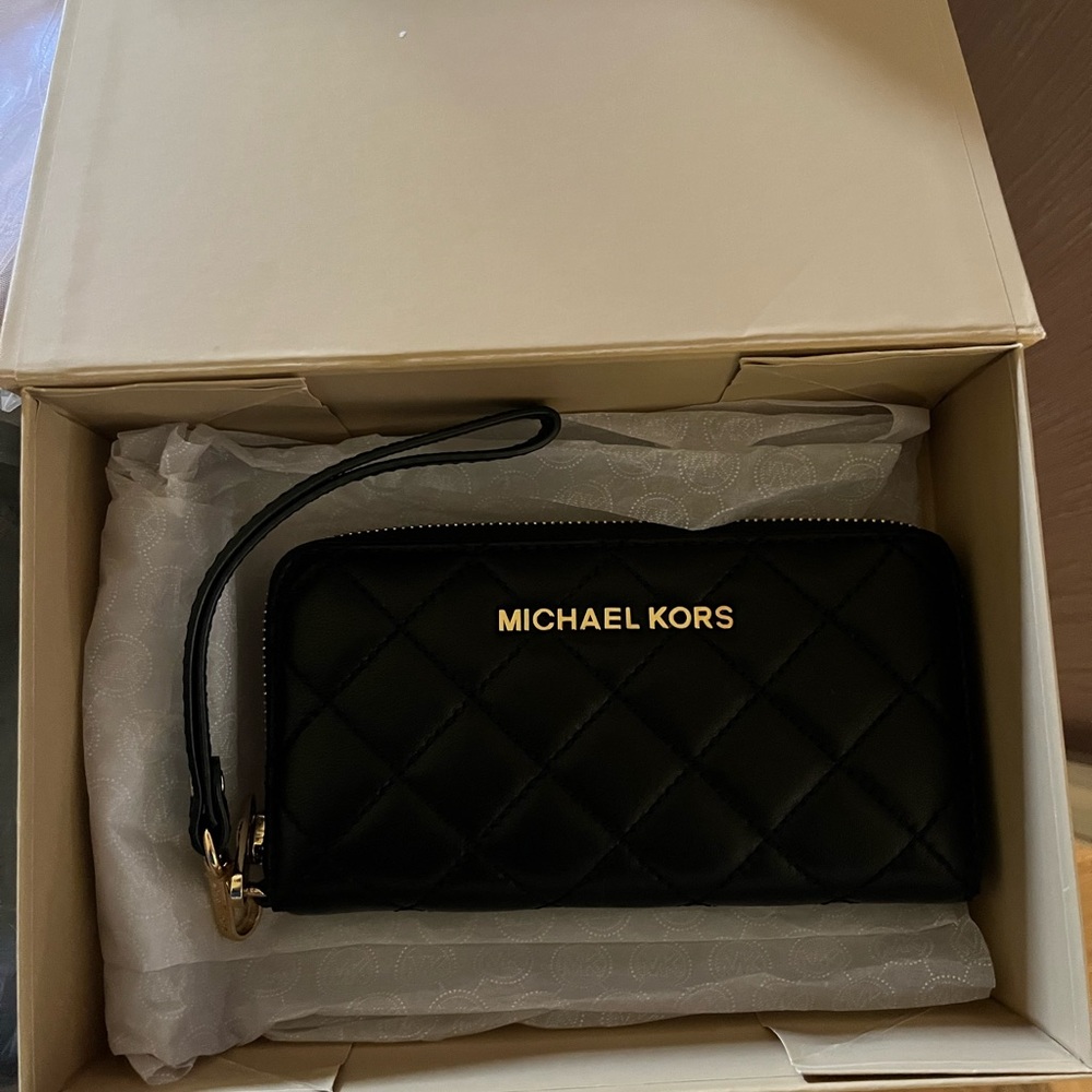 Michael Kors Black Wristlet